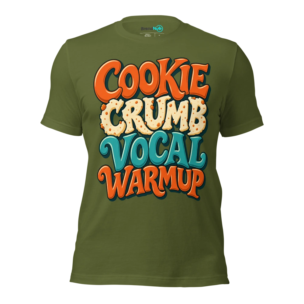 COOKIE CRUMB VOCAL WARMUP T Shirt Olive Front