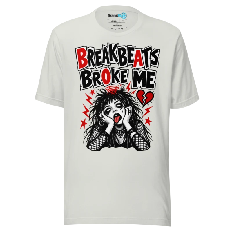 BrandNu Breakbeats Broke Me T-Shirt - Silver