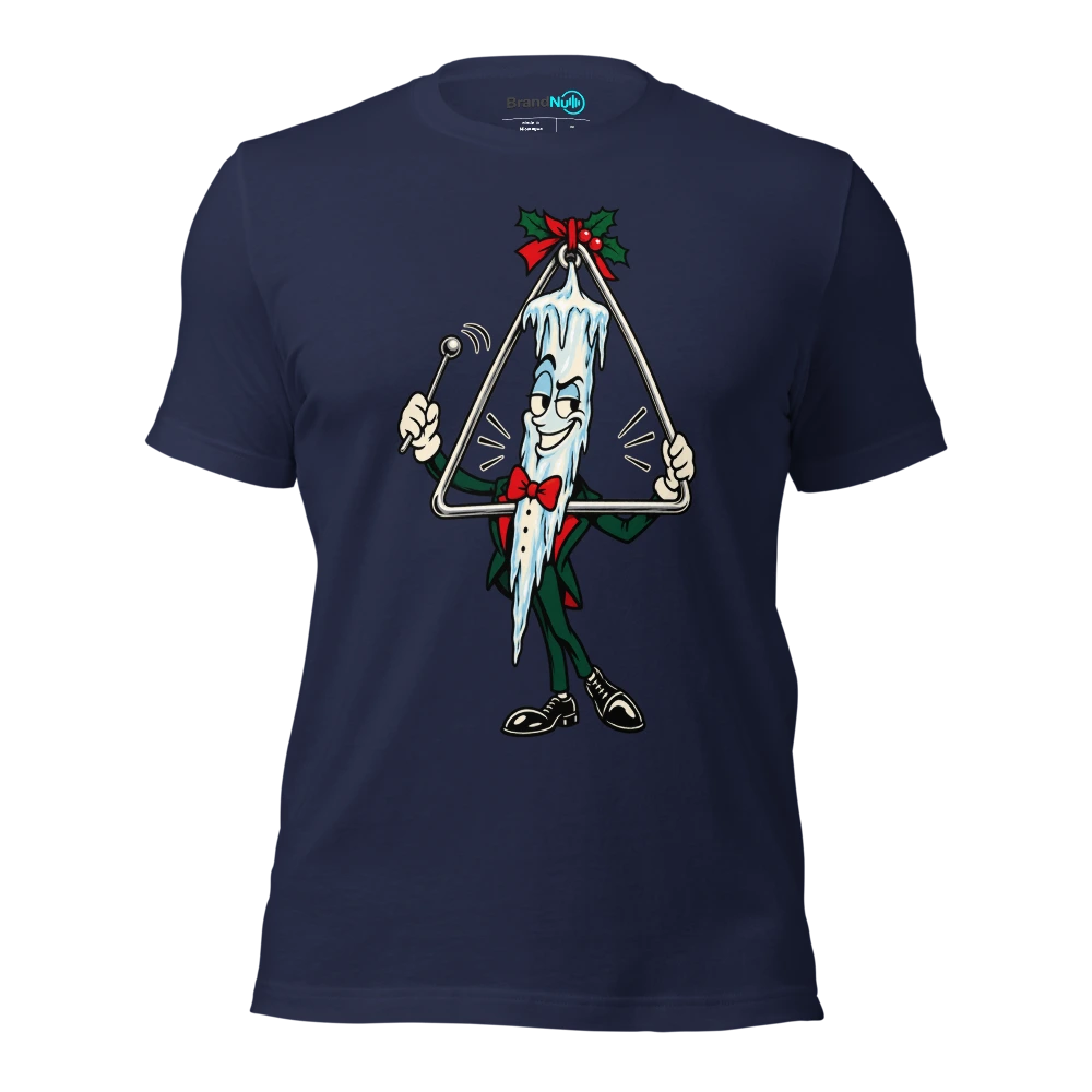 THE ICICLE HAS TAKEN THE TRIANGLE JOB T Shirt Navy Front