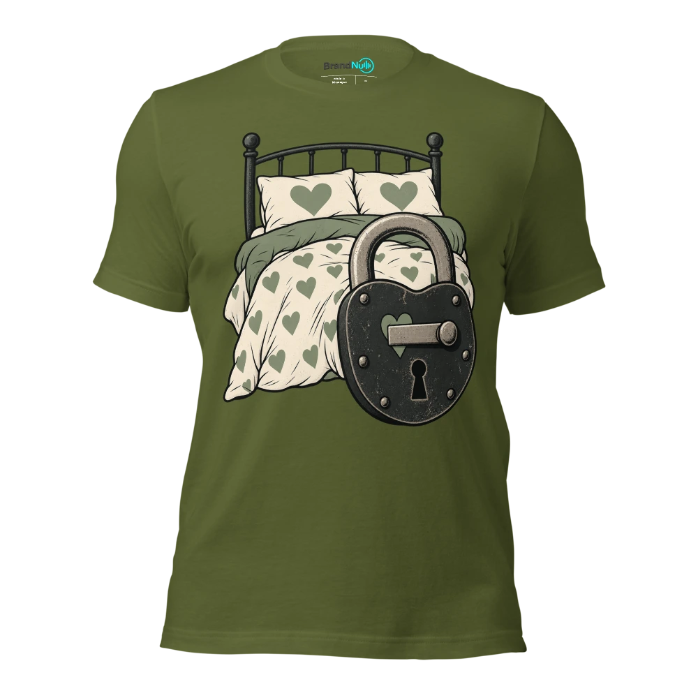 My BrandNu bedroom voice is Ã¢â‚¬Ëœdid you lock the back door?Ã¢â‚¬â„¢ T Shirt Olive Front