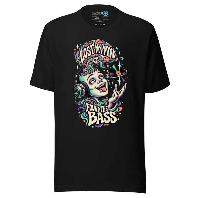 BrandNu Lost My Mind Found The Bass T-Shirt - Black