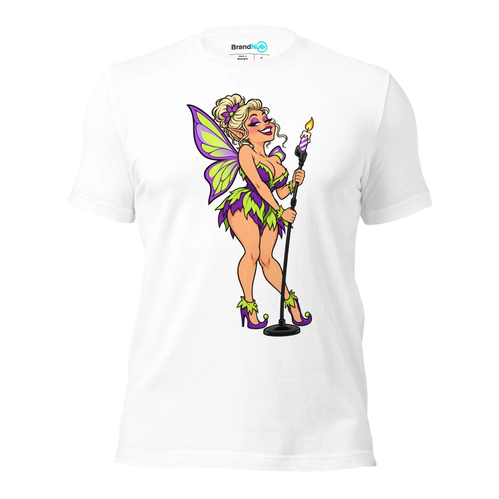 THE CAKE FAIRY HAS GIFT WRAPPED THE WRONG MIC T Shirt White Front