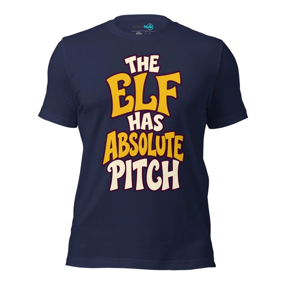 THE ELF HAS ABSOLUTE PITCH T Shirt Navy Front