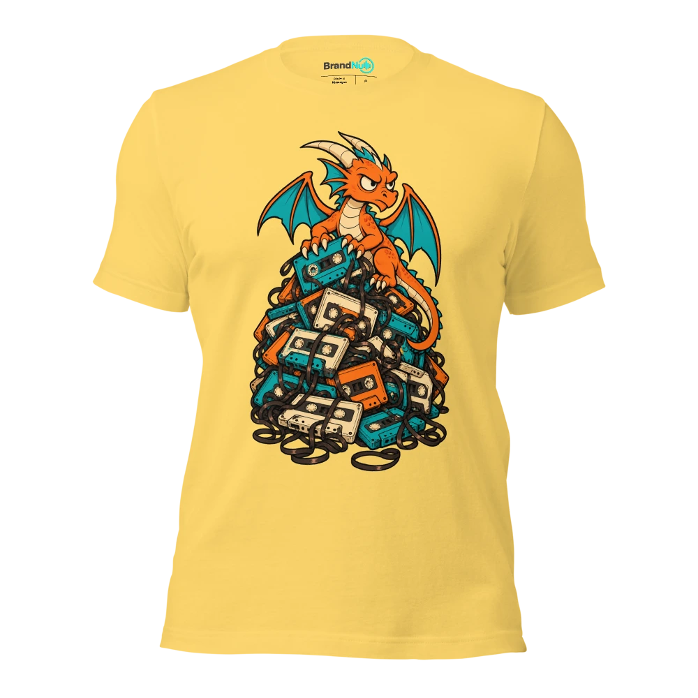 THE DEMO DRAGON HAS HOARDED EVERY BAD TAKE T Shirt Yellow Front