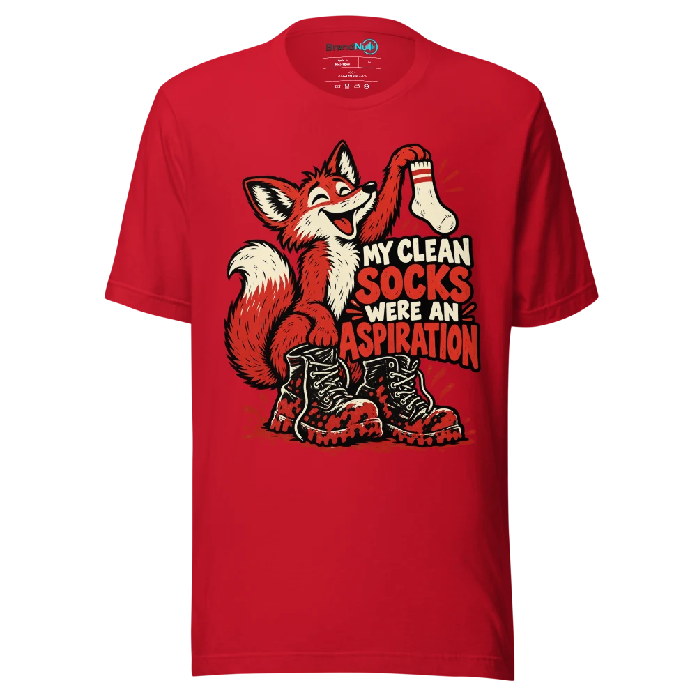 MY CLEAN SOCKS WERE AN ASPIRATION T Shirt Red Front