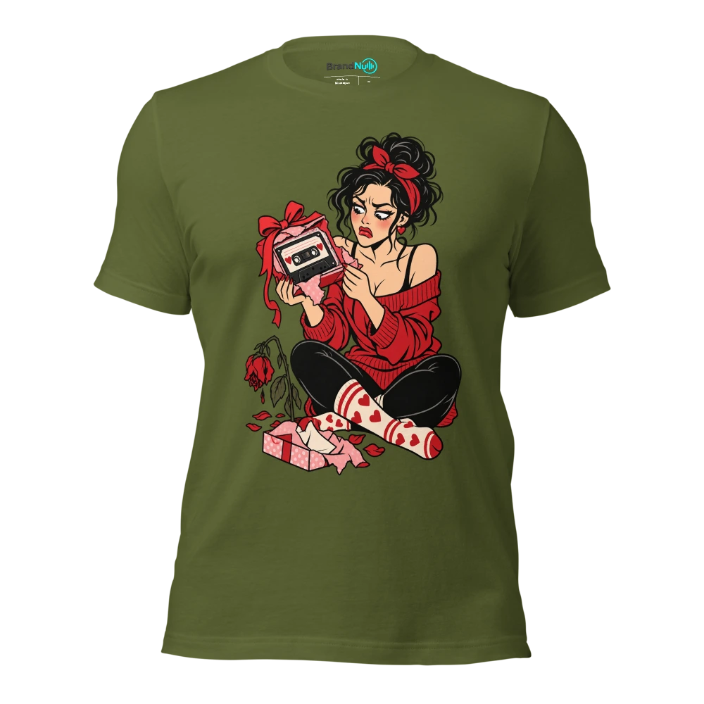 YOUR MIXTAPE HAS MORE EFFORT THAN YOUR APOLOGY T Shirt Olive Front