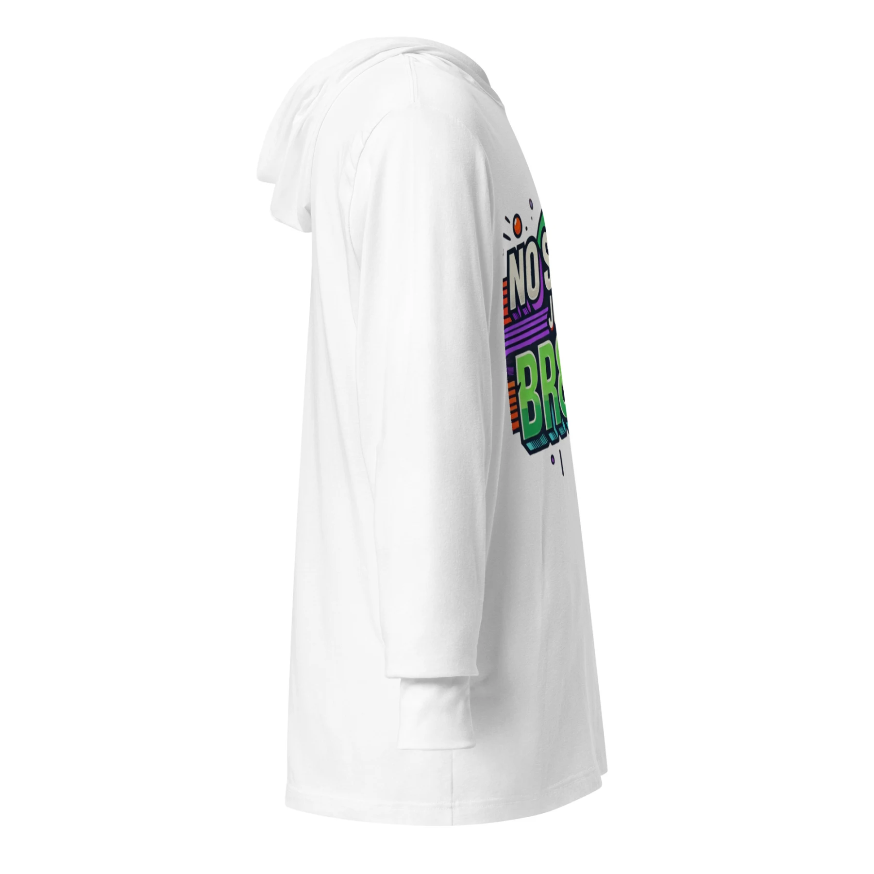 No Sleep Just BR&NU Vibrant Hooded Long-Sleeve Tee