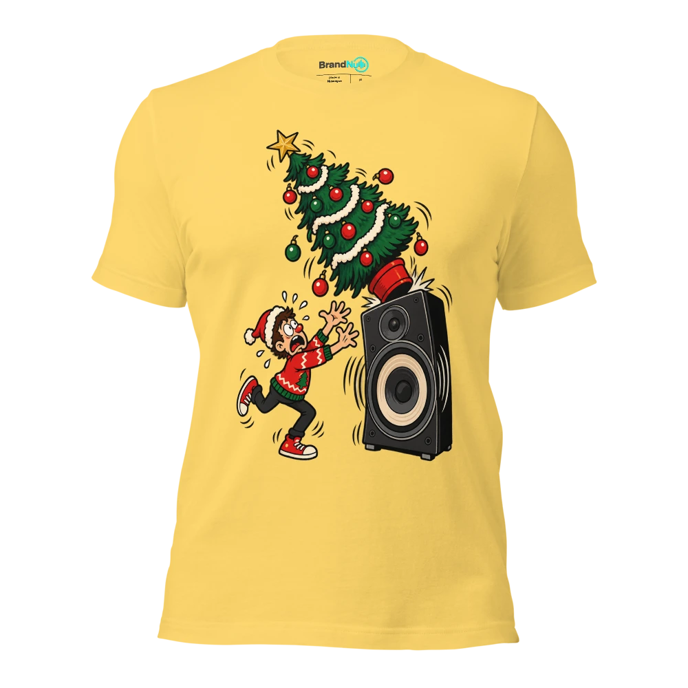THE BASS DROPPED THE TREE FIRST T Shirt Yellow Front