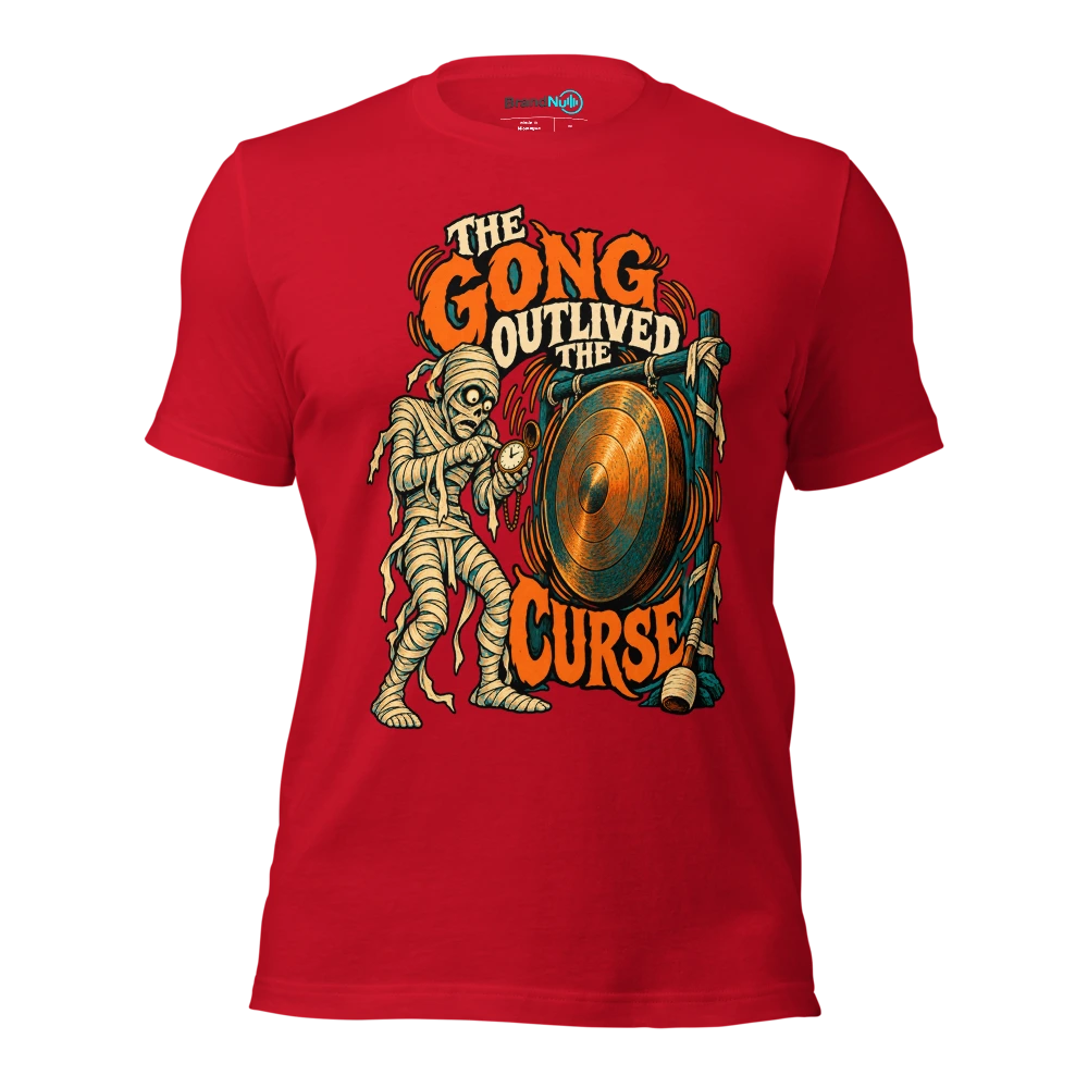 THE GONG OUTLIVED THE CURSE T Shirt Red Front