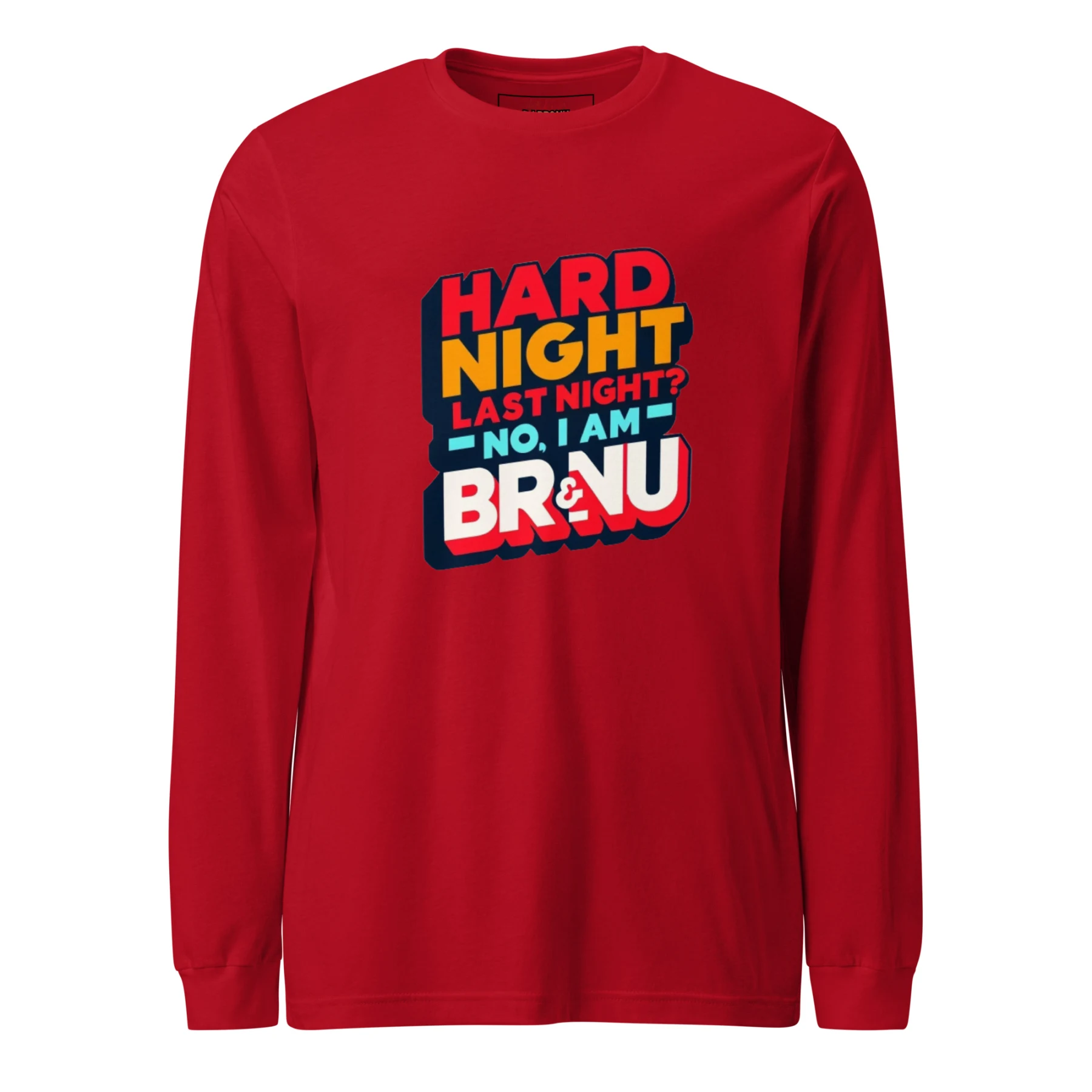 Hard Night Bold Retro Long Sleeve Tee