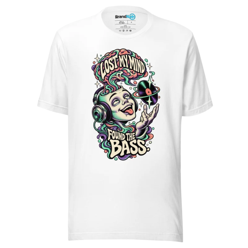 BrandNu Lost My Mind Found The Bass T-Shirt - White