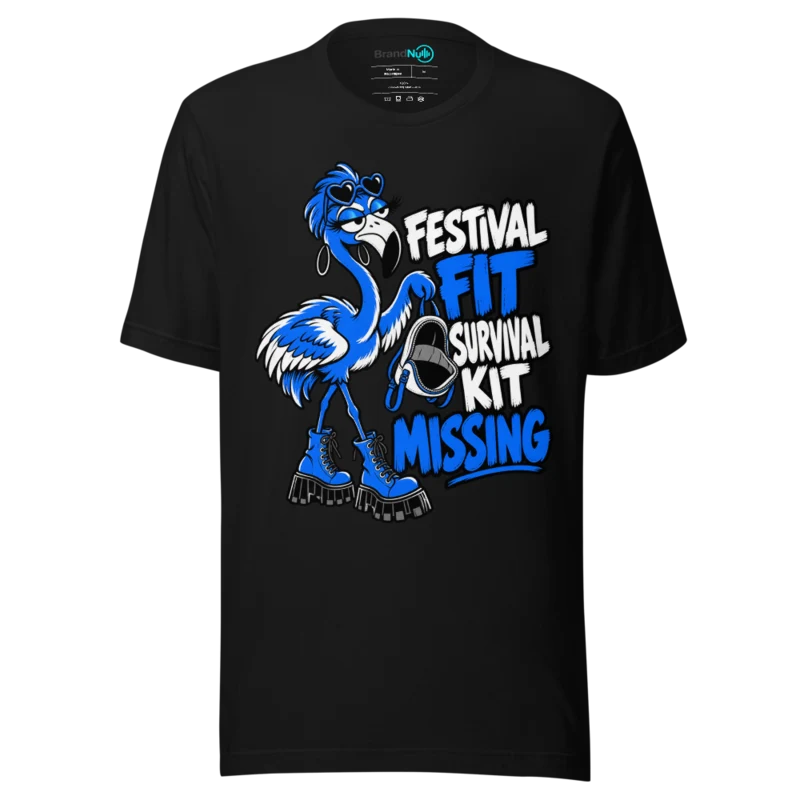 FESTIVAL FIT SURVIVAL KIT MISSING T Shirt - Black