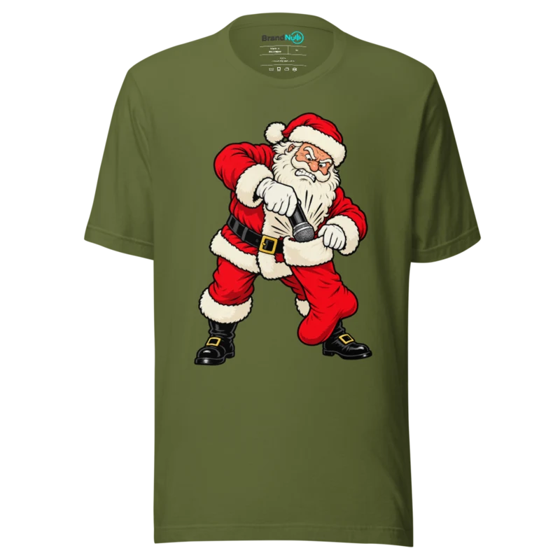 SANTA HAS PUT THE DJ ON MUTE T Shirt - Olive