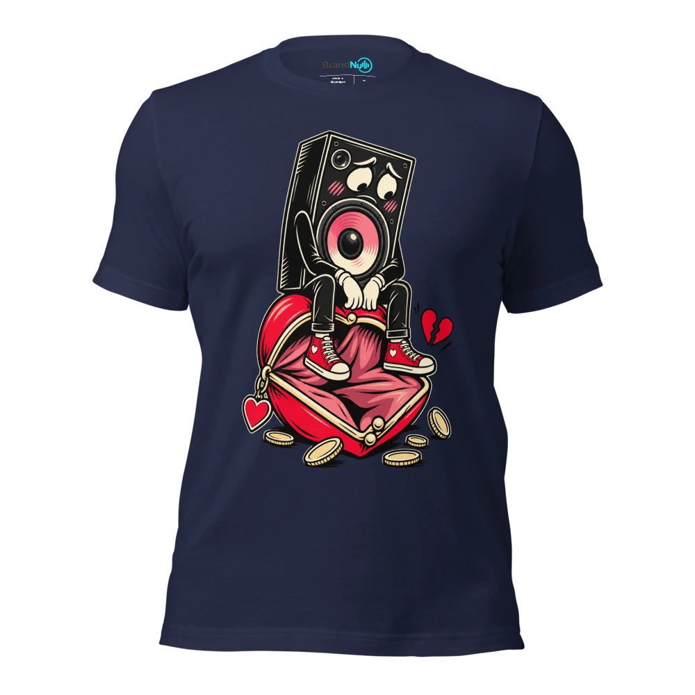 THE BASSLINE HAS STOLEN MY ANNIVERSARY BUDGET T Shirt Navy Front