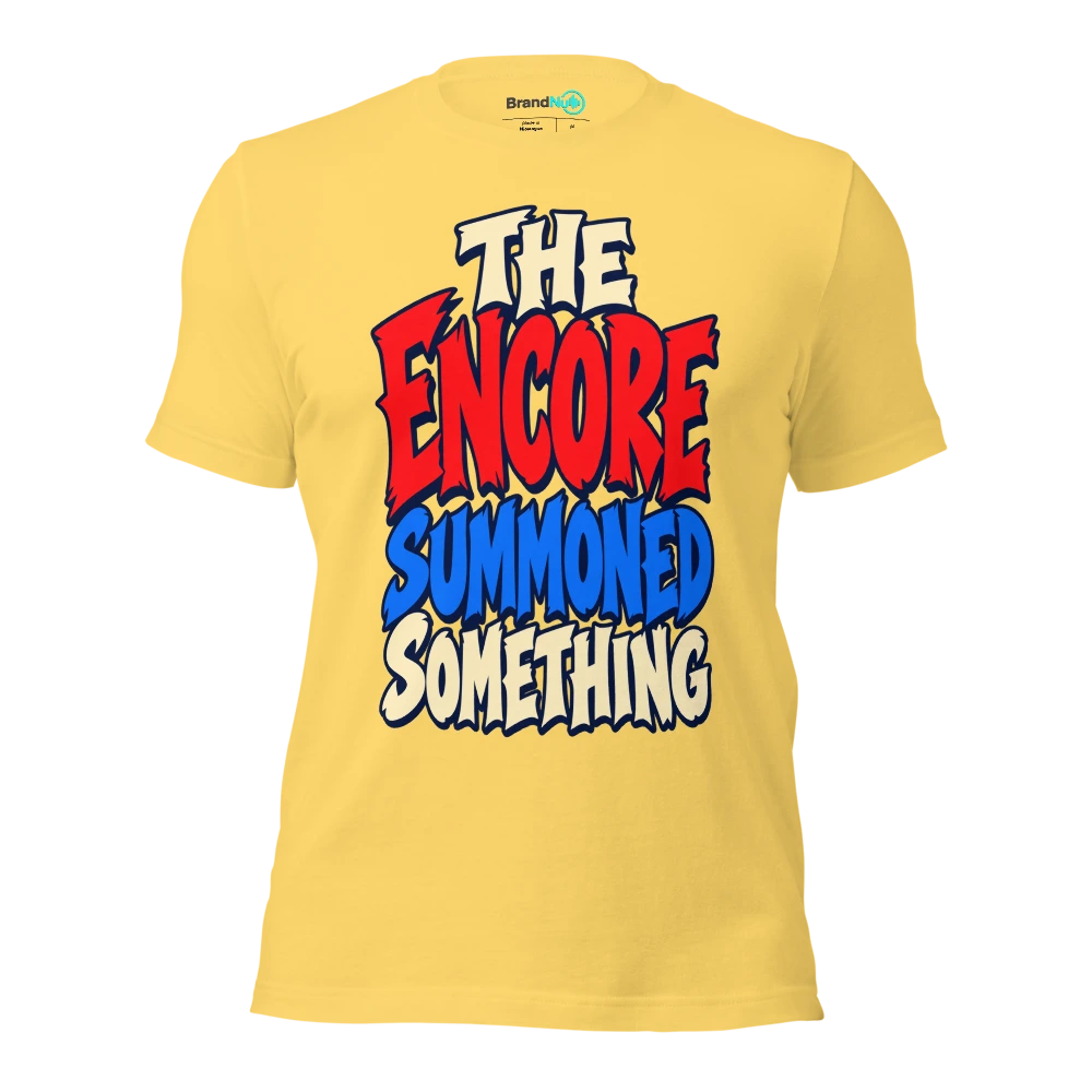 THE ENCORE SUMMONED SOMETHING T Shirt Yellow Front