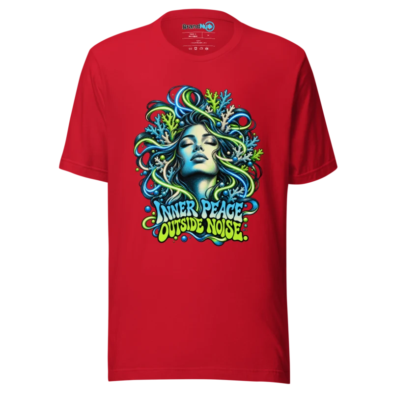 Inner Peace Outside Noise T Shirt - Red