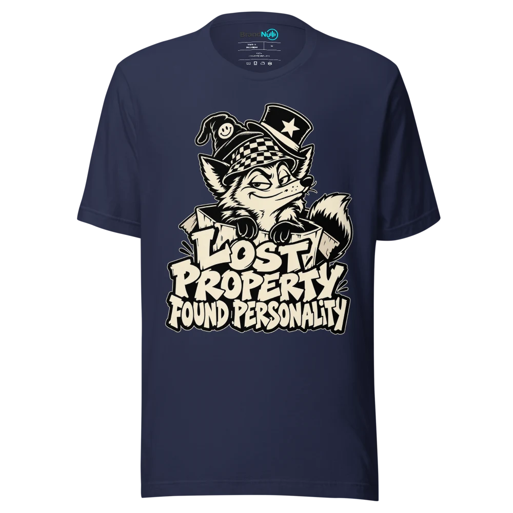 LOST PROPERTY FOUND PERSONALITY T Shirt Navy Front