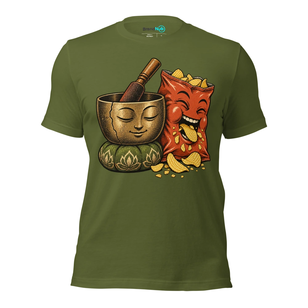 My BrandNu inner peace has heard how you chew T Shirt Olive Front