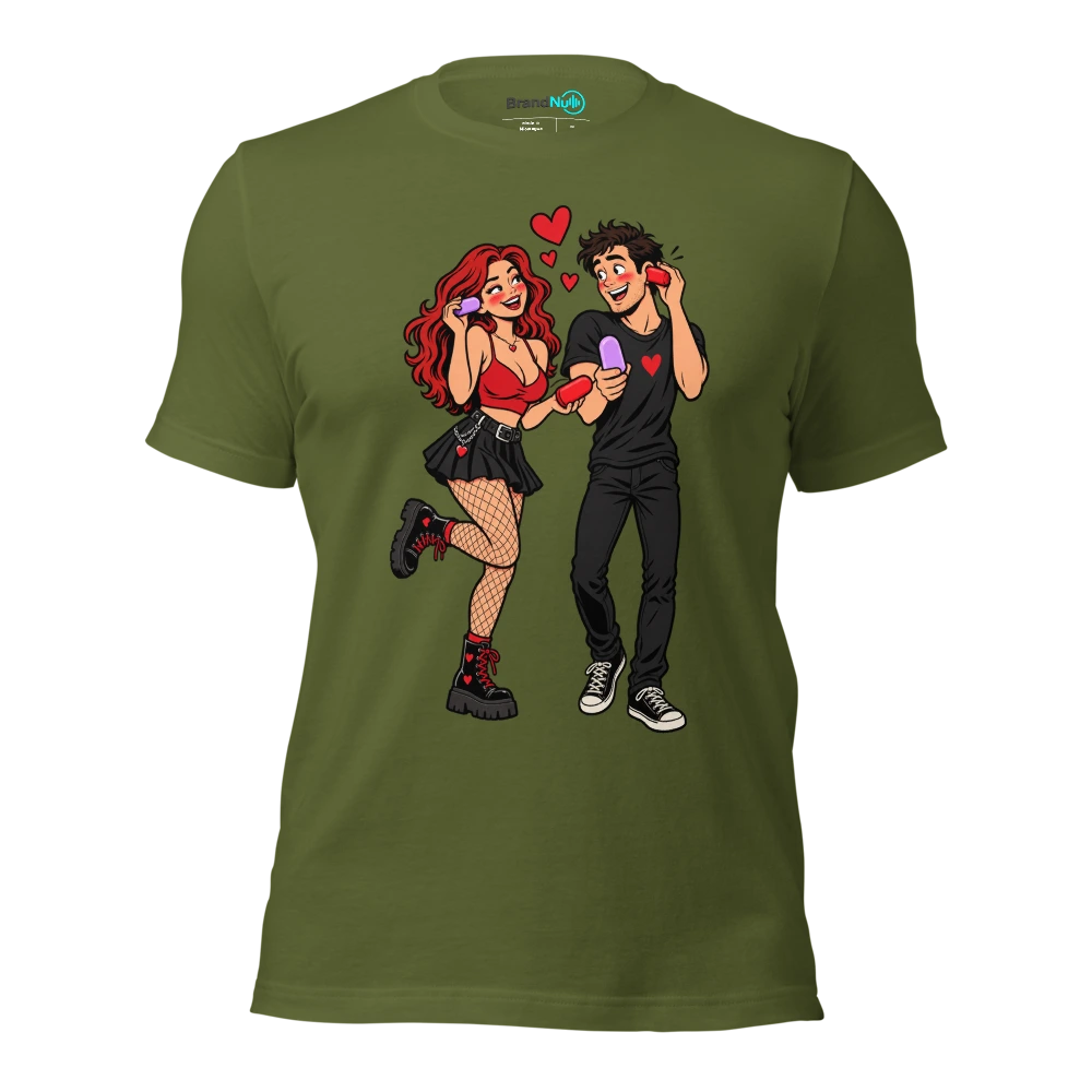 I MET MY SOULMATE IN THE EARPLUG QUEUE T Shirt Olive Front