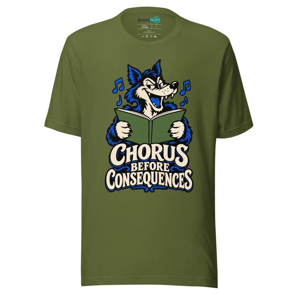 CHORUS BEFORE CONSEQUENCES T Shirt Olive Front