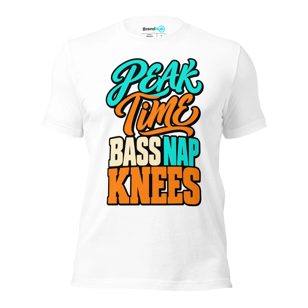PEAK TIME BASS NAP TIME KNEES T Shirt White Front