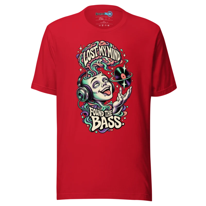 BrandNu Lost My Mind Found The Bass T-Shirt - Red
