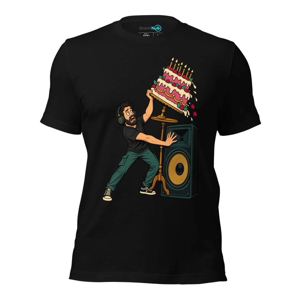 MY BIRTHDAY CAKE IS A TECHNICAL RIDER VIOLATION T Shirt Black Front