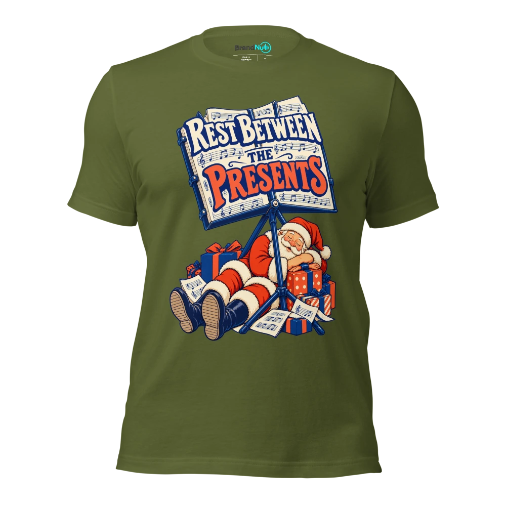 REST BETWEEN THE PRESENTS T Shirt Olive Front