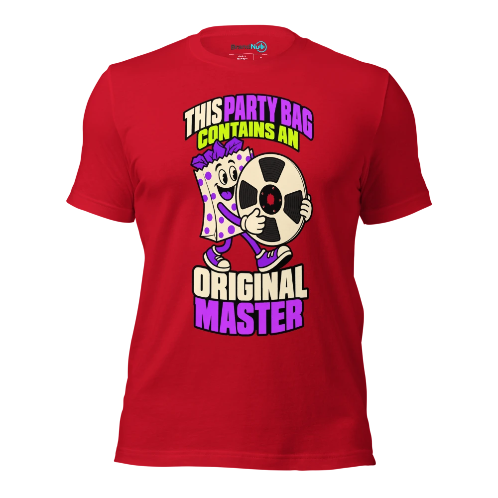 THIS PARTY BAG CONTAINS AN ORIGINAL MASTER T Shirt Red Front