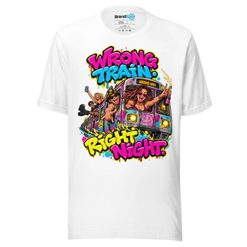 BrandNu Wrong Train. Right Night. T-Shirt - White
