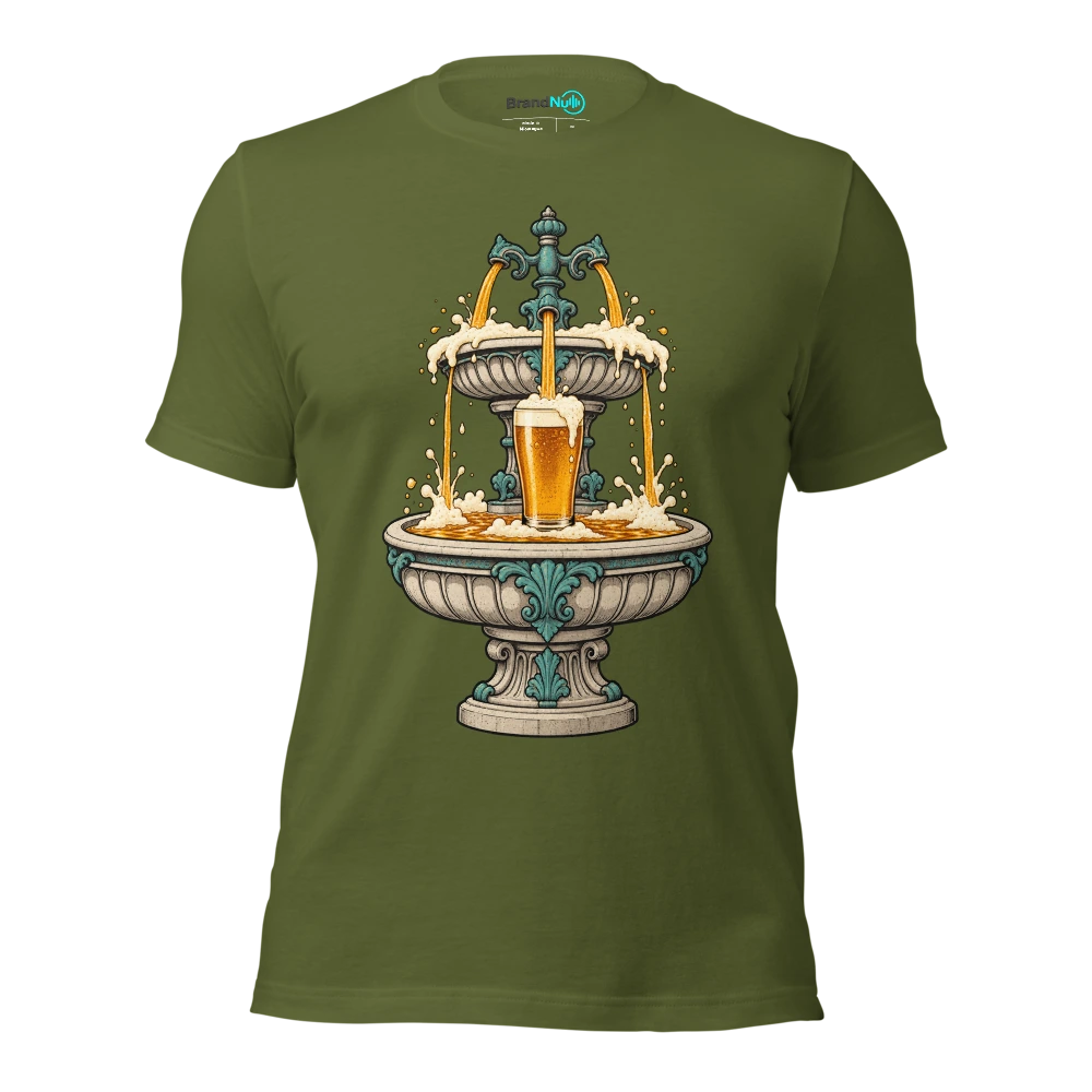 My BrandNu fountain of youth tastes suspiciously like lager T Shirt Olive Front