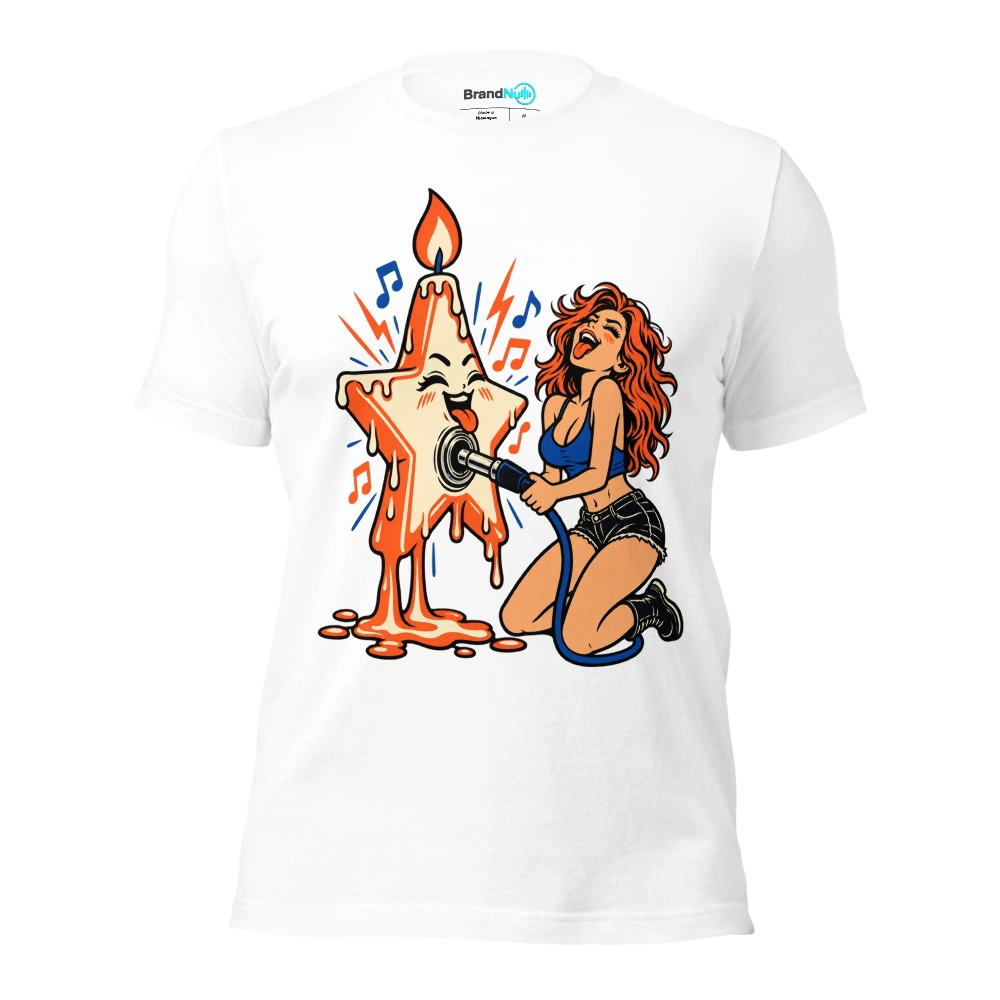 THE BIRTHDAY WISH HAS AN AUX SOCKET T Shirt White Front