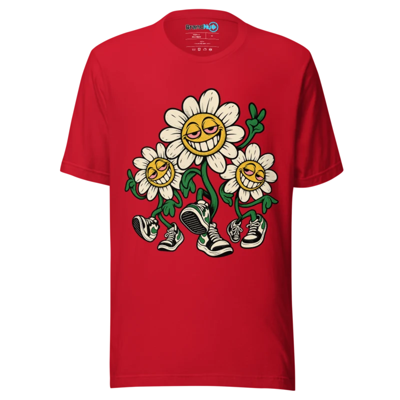 BrandNu Sleepy Daisies T-Shirt - Red