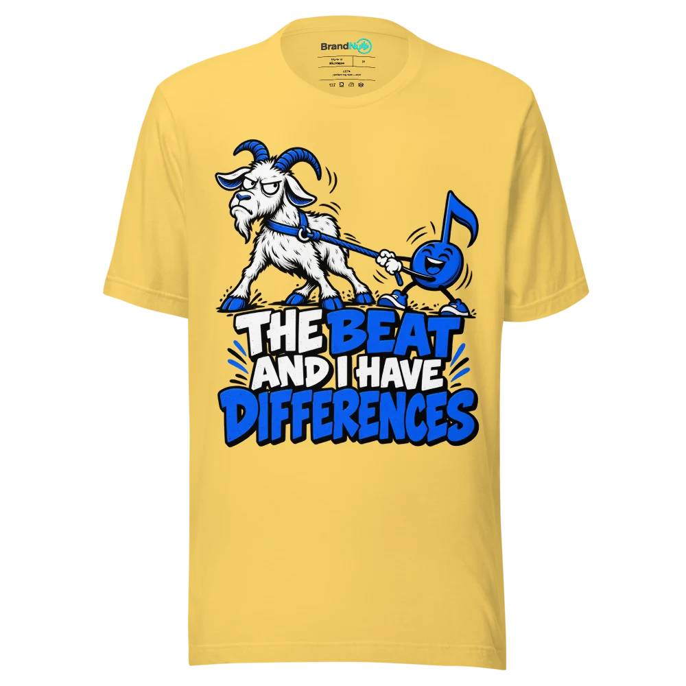 THE BEAT AND I HAVE DIFFERENCES T Shirt Yellow Front