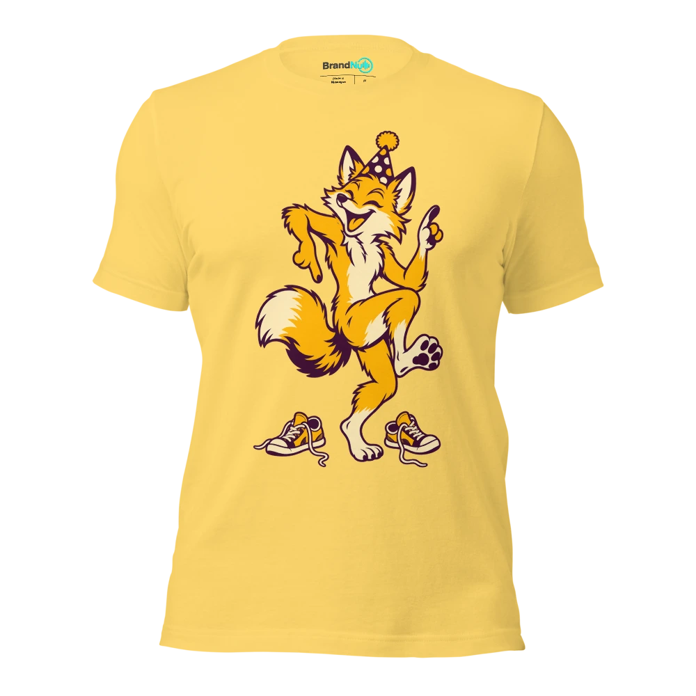 THE BIRTHDAY FOX HAS OUTDANCED THE TEENAGERS T Shirt Yellow Front
