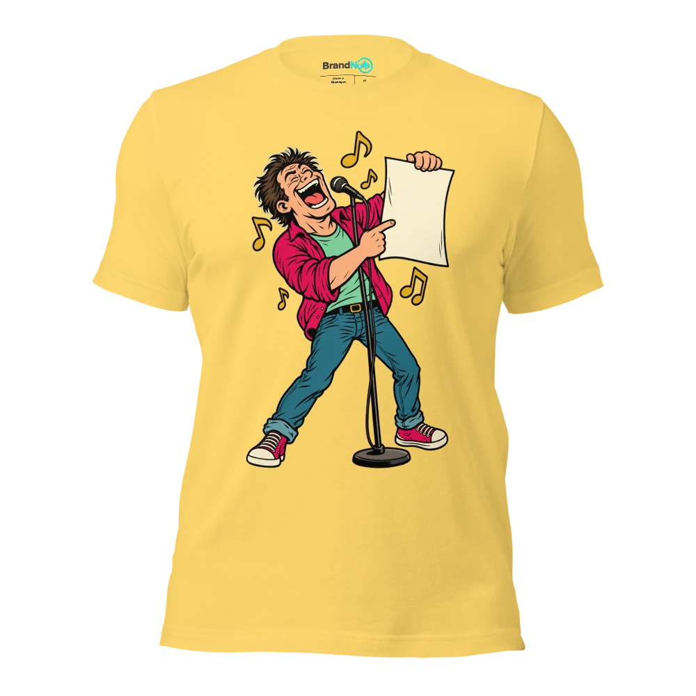 I HAVE REACHED THE AGE OF CONFIDENTLY WRONG LYRICS T Shirt Yellow Front