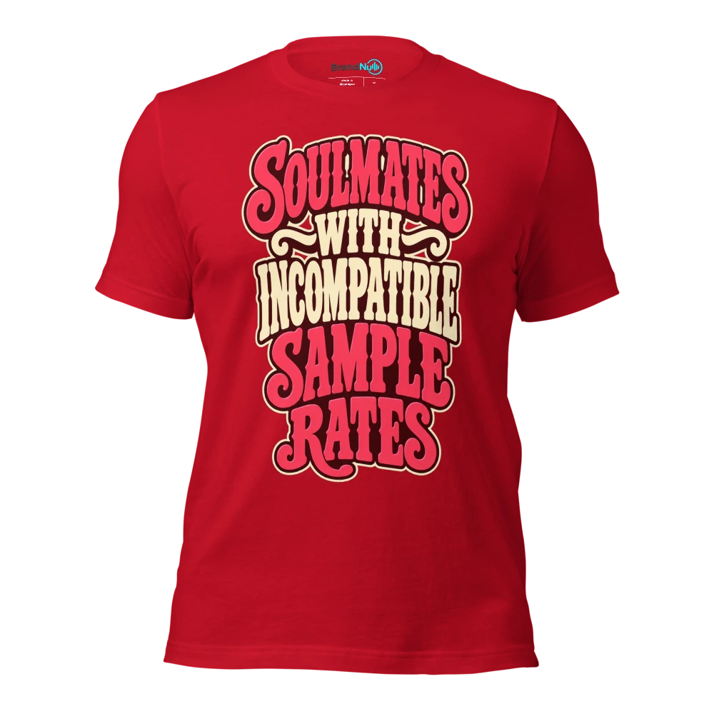 SOULMATES WITH INCOMPATIBLE SAMPLE RATES T Shirt Red Front