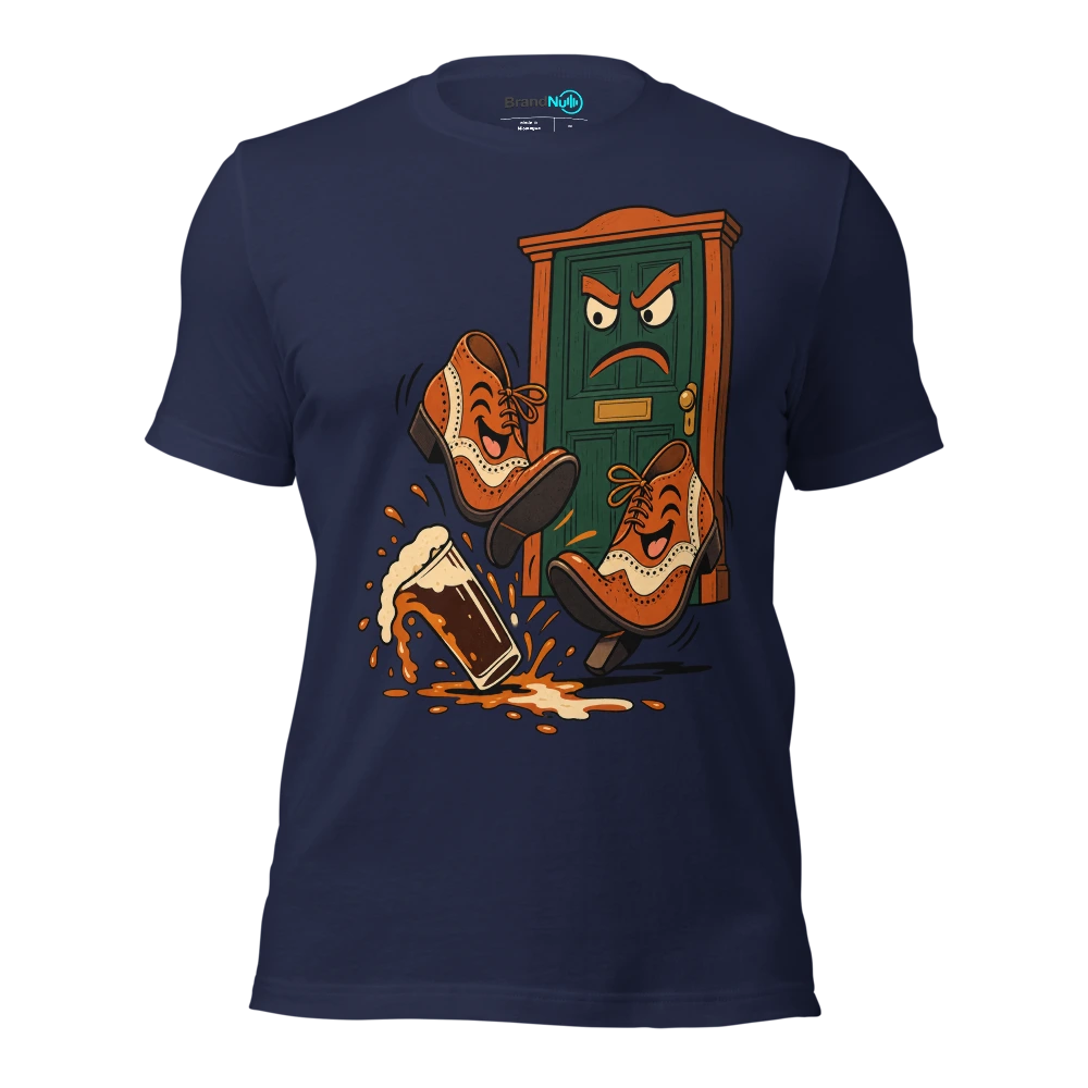 My BrandNu dancing shoes have upset the landlord T Shirt Navy Front