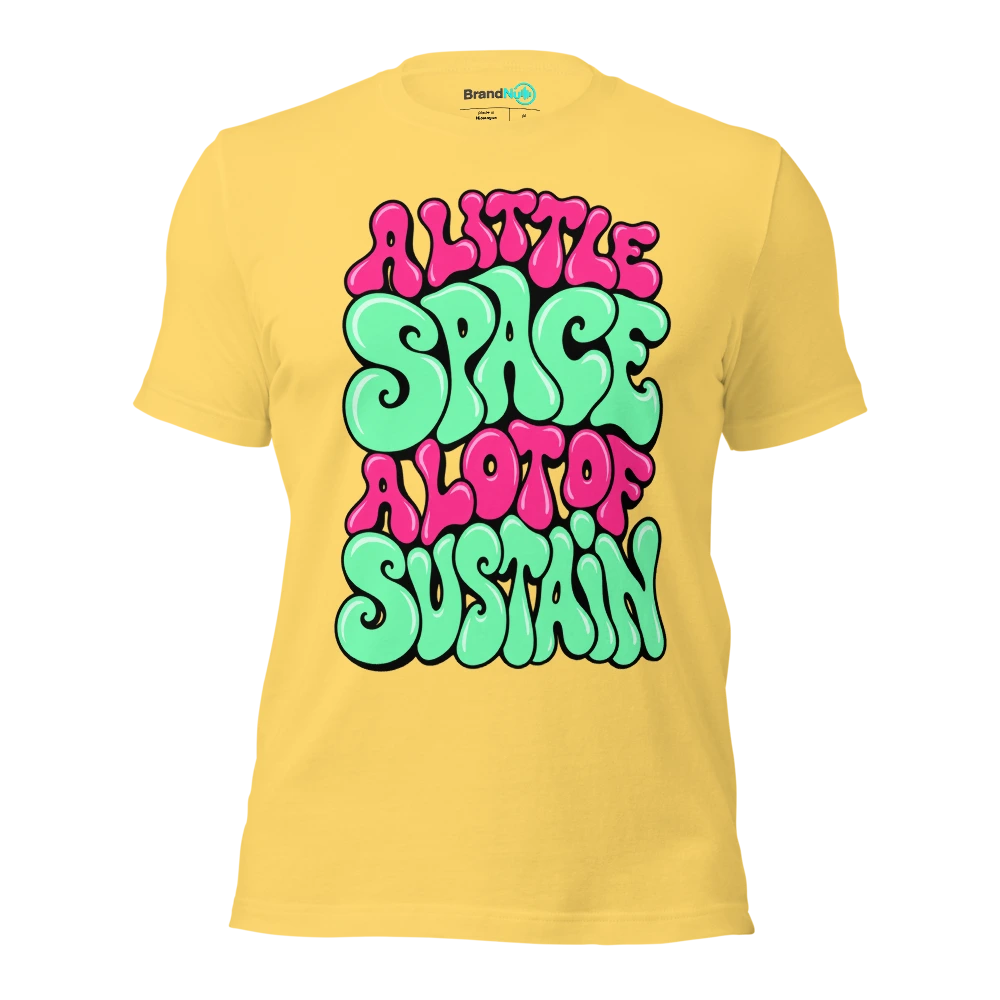 A LITTLE SPACE A LOT OF SUSTAIN T Shirt Yellow Front