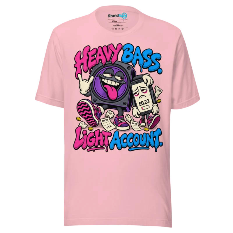 BrandNu Heavy Bass. Light Account. T-Shirt - Pink