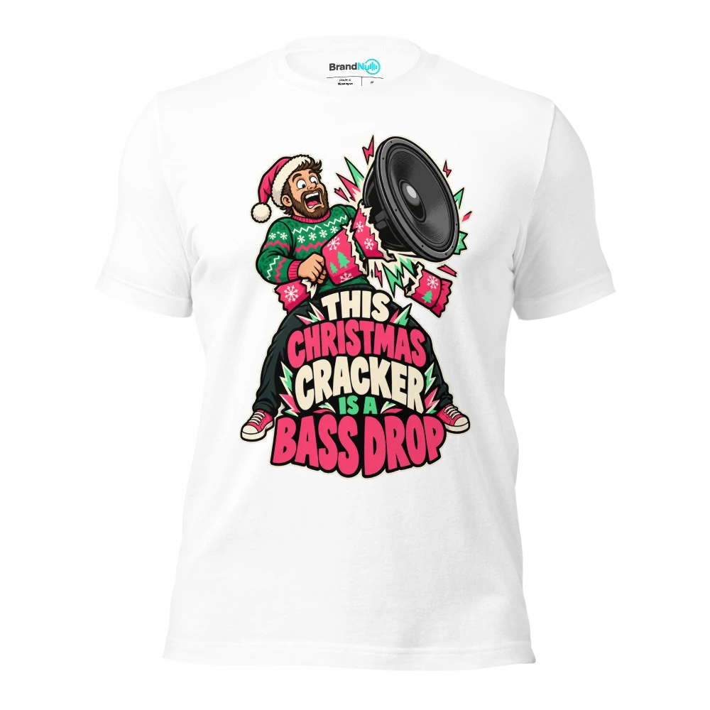 THIS CHRISTMAS CRACKER IS A BASS DROP T Shirt White Front