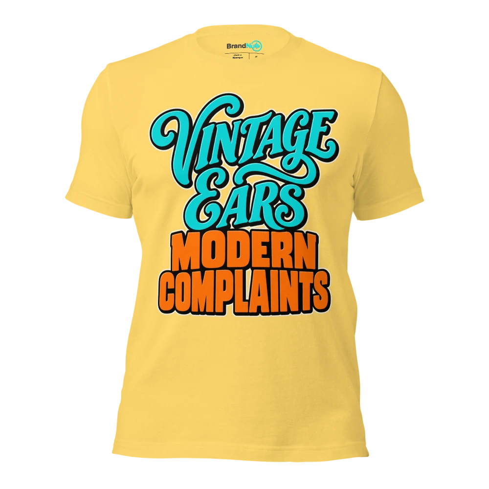 VINTAGE EARS MODERN COMPLAINTS T Shirt Yellow Front