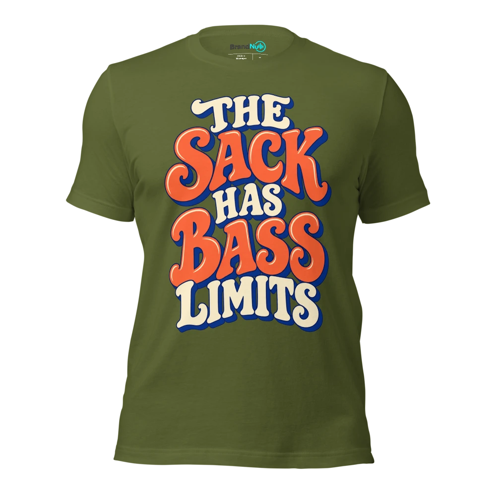 THE SACK HAS BASS LIMITS T Shirt Olive Front