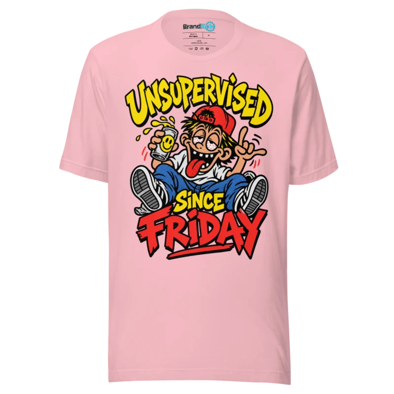 BrandNu Unsupervised Since Friday T-Shirt - Pink