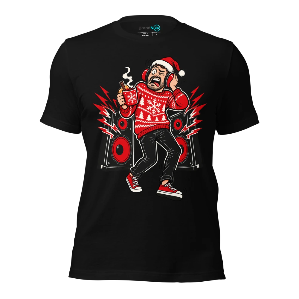 I CAME FOR MULLED WINE I LEFT WITH TINNITUS T Shirt Black Front