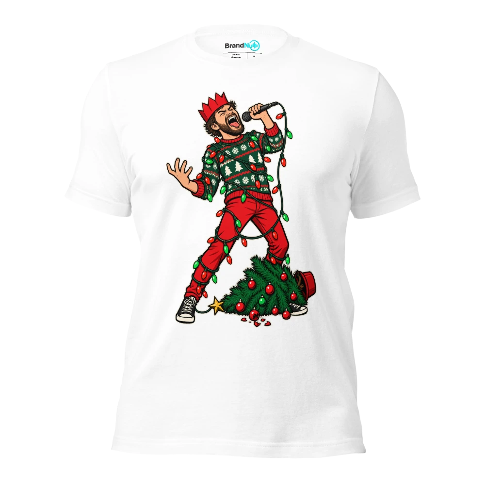 FESTIVE DRESS CODE EMOTIONAL DAMAGE OPTIONAL T Shirt White Front