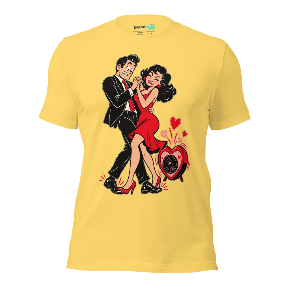 THE SLOW DANCE HAS EXPOSED OUR TIMING ISSUES T Shirt Yellow Front