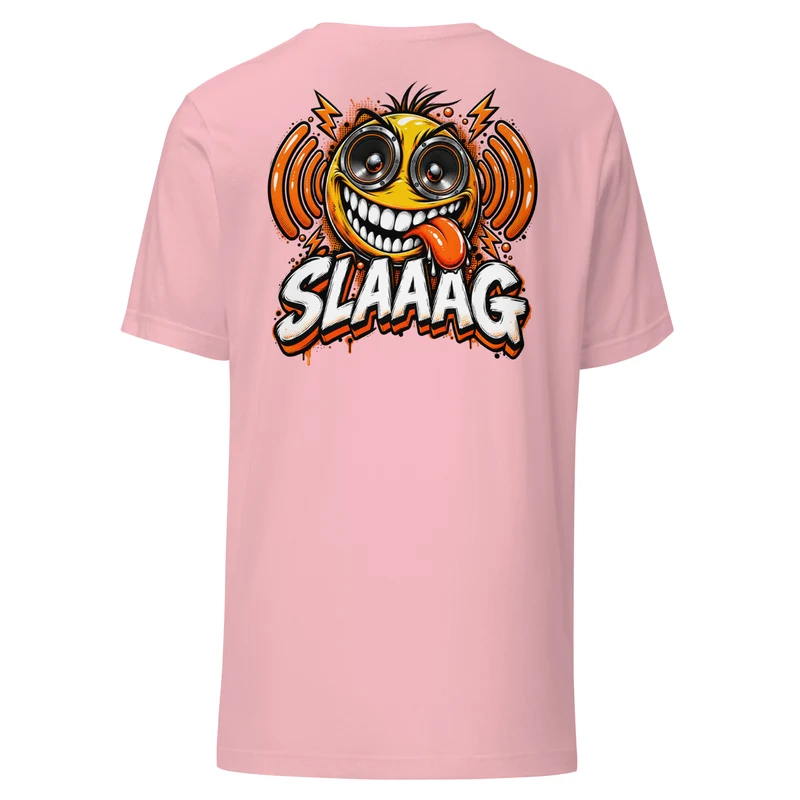 DJ BrandNu SLAAAG! Back Print T-Shirt - Pink