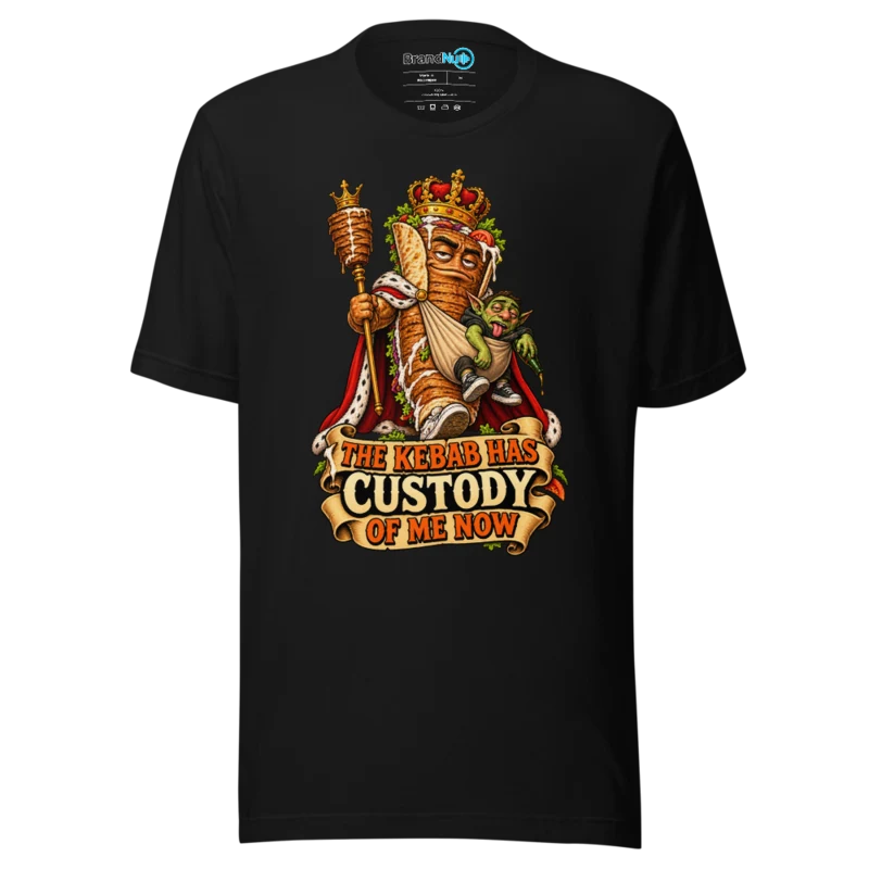 The Kebab Has Custody Of Me Now T Shirt - Black