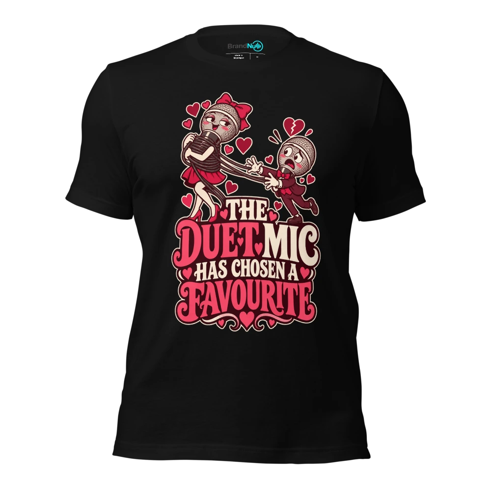 THE DUET MIC HAS CHOSEN A FAVOURITE T Shirt Black Front